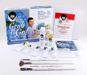 Bob Ross Grab & Go? Happy Blue Hydrangeas